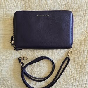 Levenger Women's Crossbody Wallet - Dark Purple